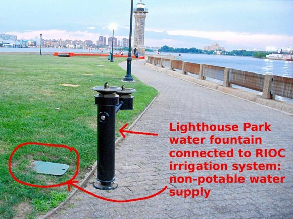 Rosenthal: Bacteria and Elevated Iron Level Found in Early Fountain Testing Water from this fountain in Lighthouse Park does not appear to be protected with backflow prevention but is directly connected to the irrigation system.